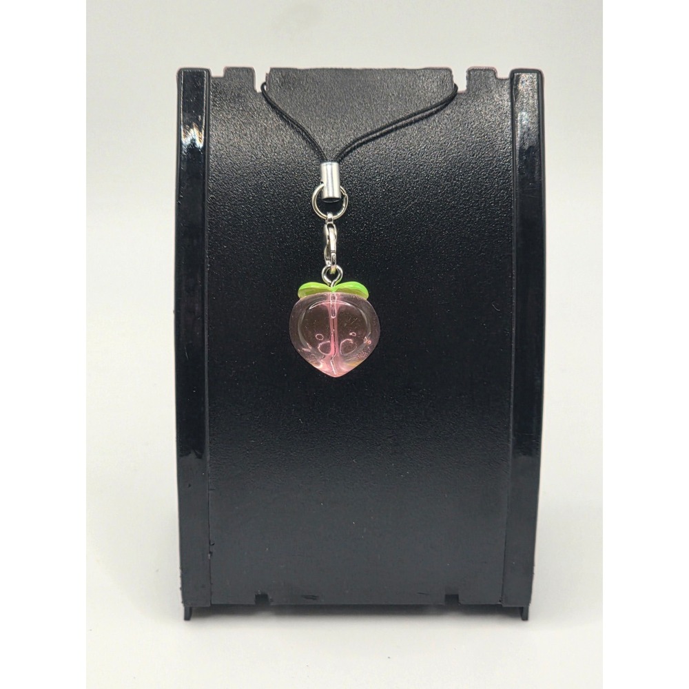 Clear Peach Phone Charm! Handmade!